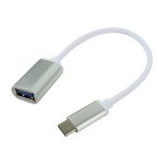 Wholesale Type C USB to OTG USB Data / Charge and Sync Cable Adapter 6 inch (Silver)